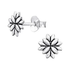 Sterling Silver Flower Stud Earrings
